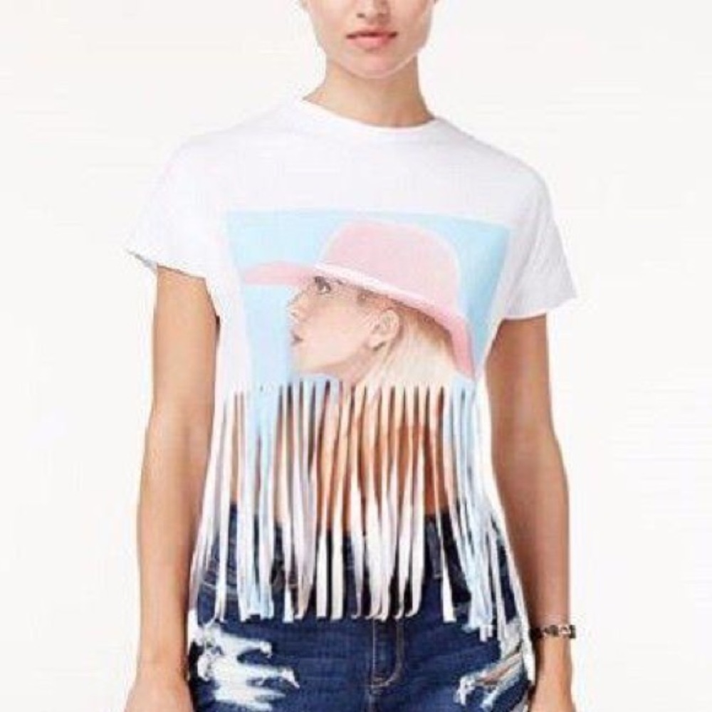 Lady Gaga Joanne Tour Graphic Fringe T-Shirt